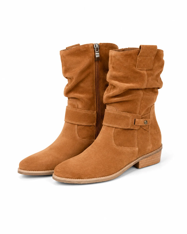 Bottines santiags en daim femme — Lola
