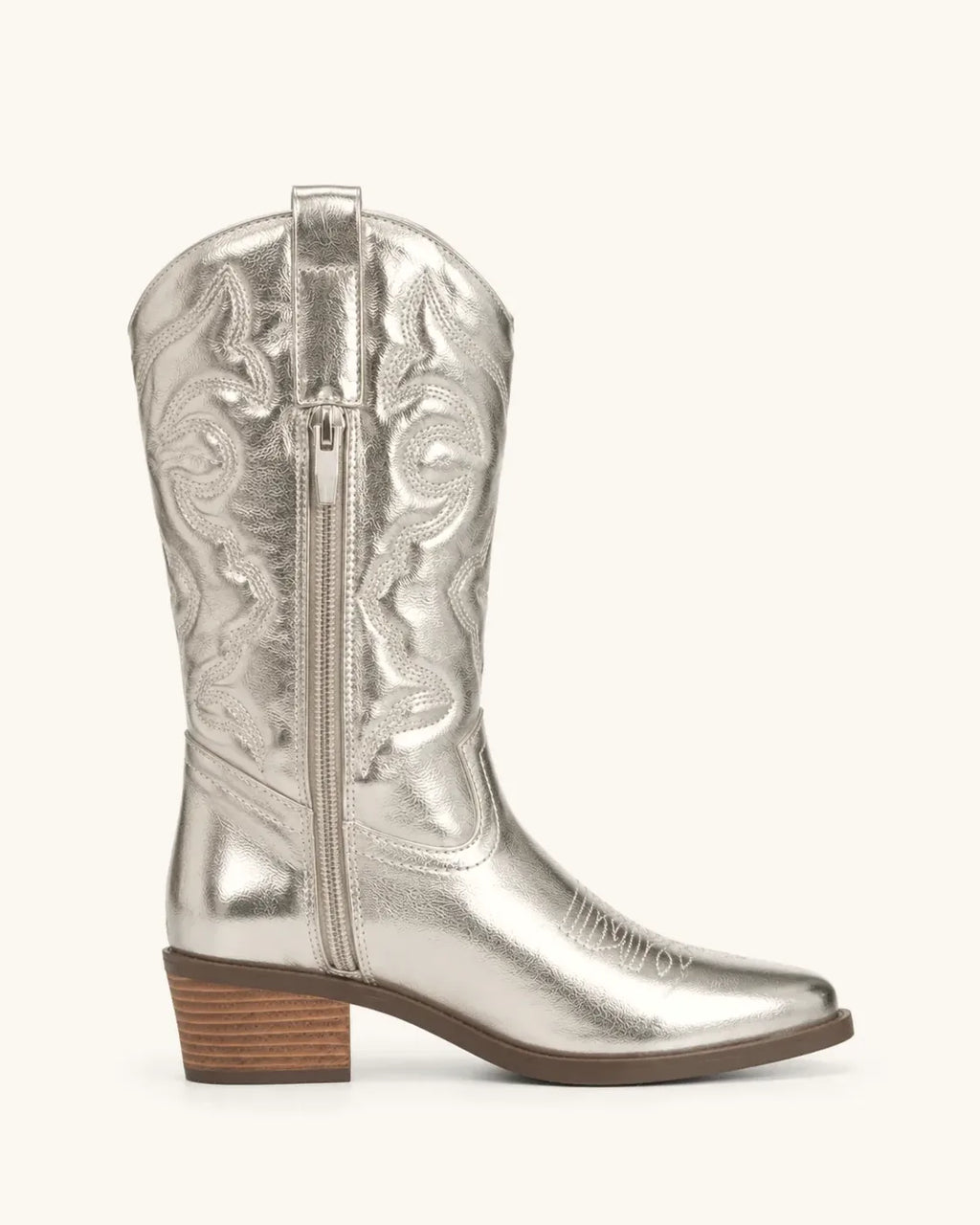 Bottines santiags métallisées femme — Vera