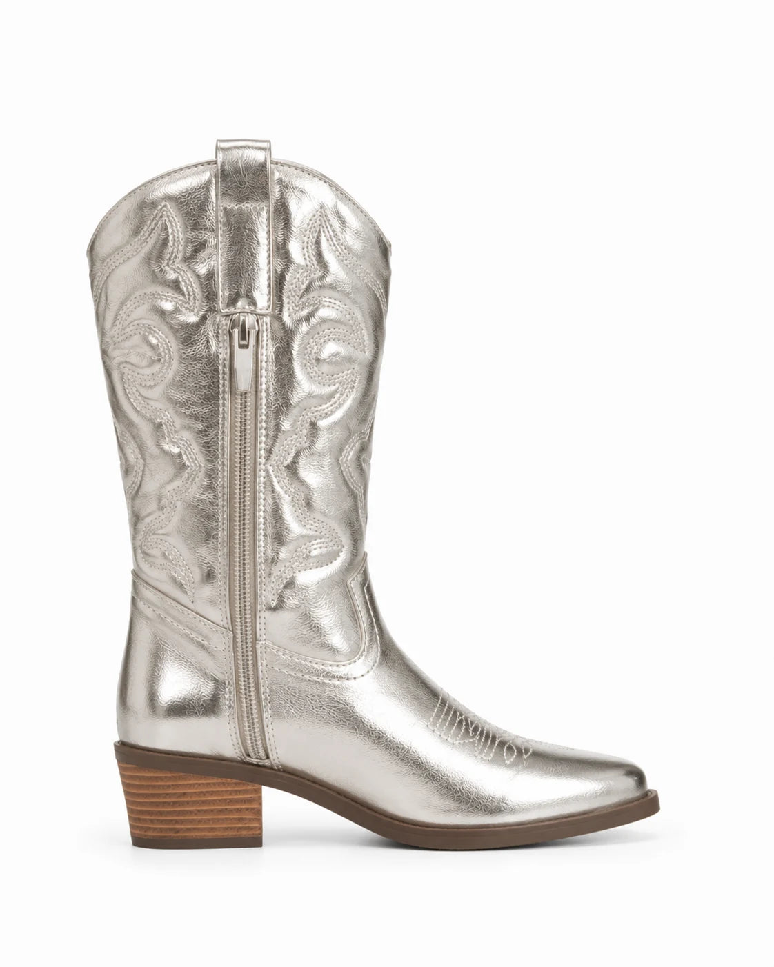 Bottines santiags métallisées femme — Vera
