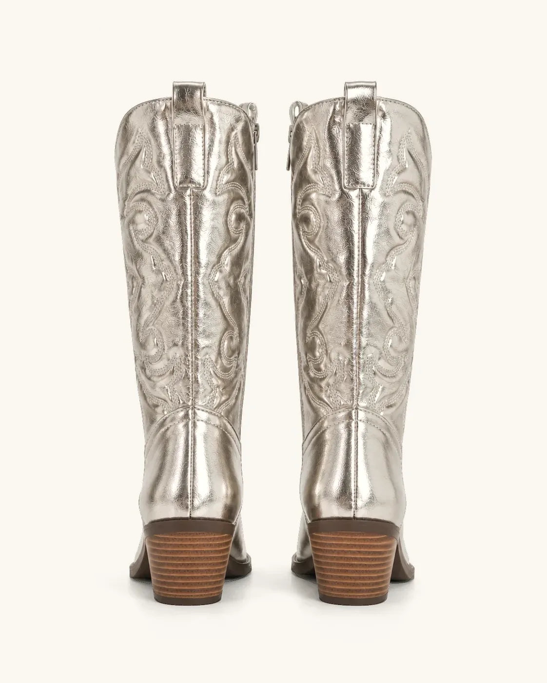 Bottines santiags métallisées femme — Vera