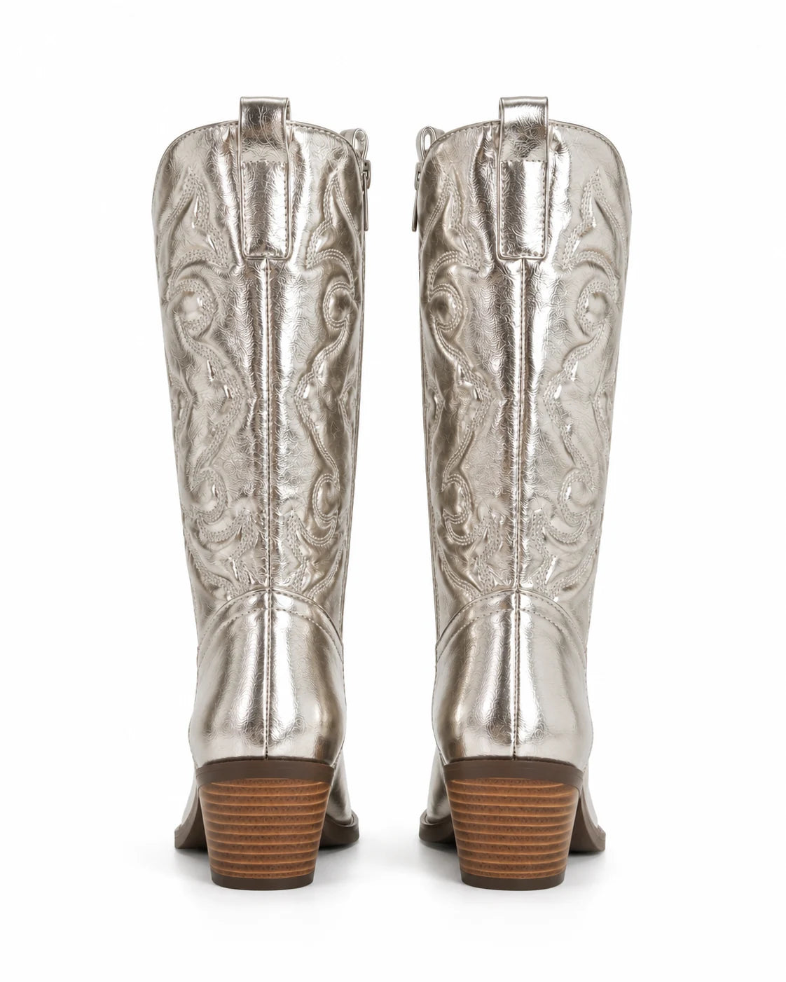 Bottines santiags métallisées femme — Vera