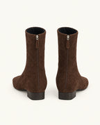 Bottines Colette marron, vue arrière avec fermeture zip