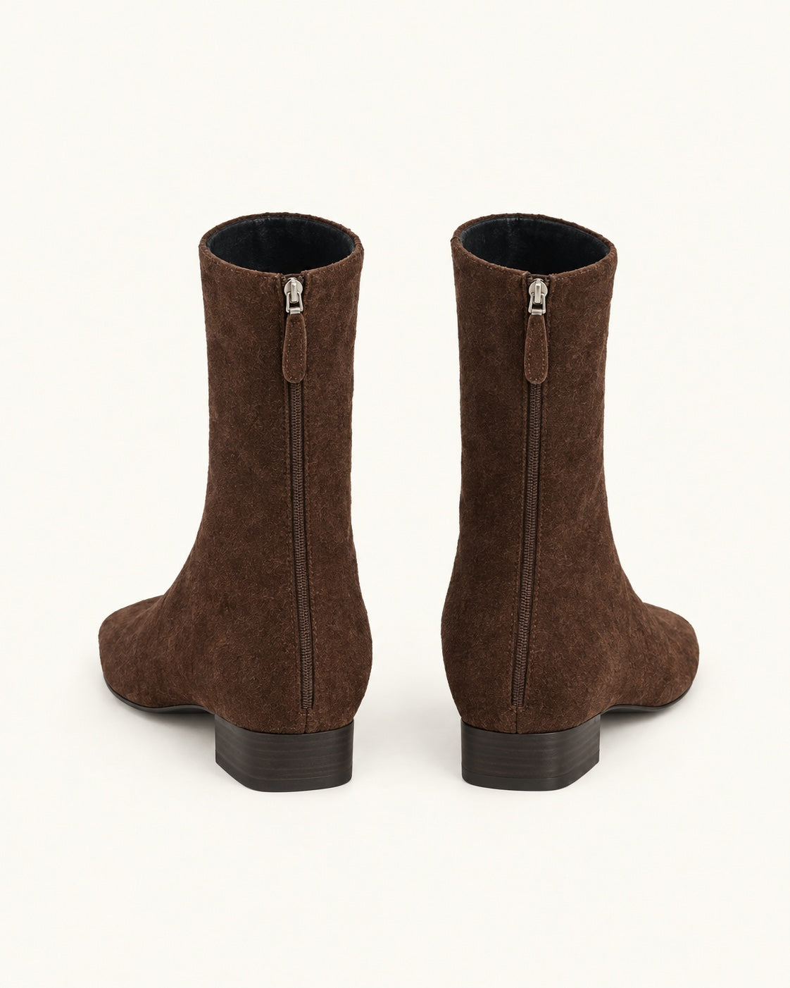 Bottines Colette marron, vue arrière avec fermeture zip