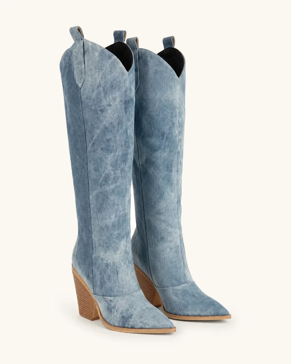 Cuissardes santiags en denim femme — Indie