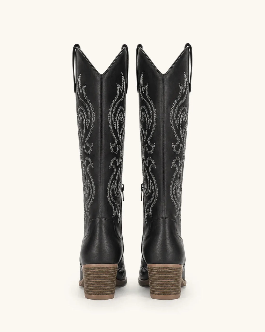 Santiags brodées talon block femme — Talia