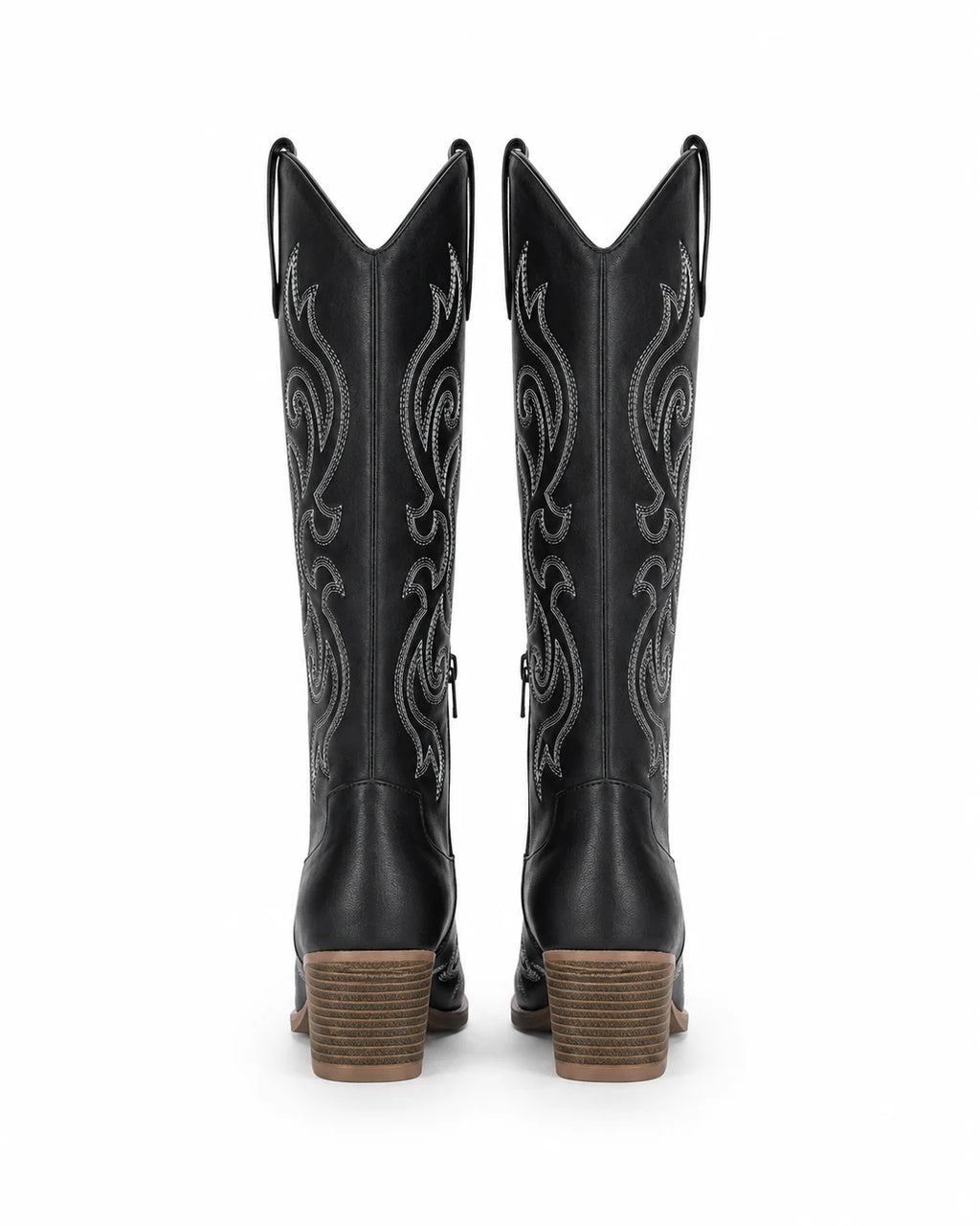 Santiags brodées talon block femme — Talia