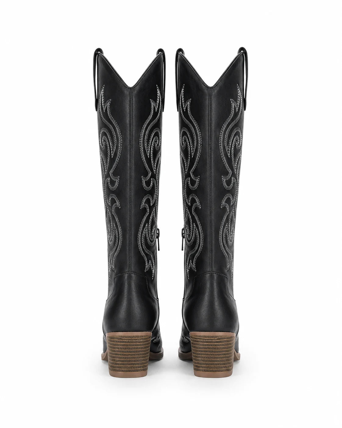 Santiags brodées talon block femme — Talia