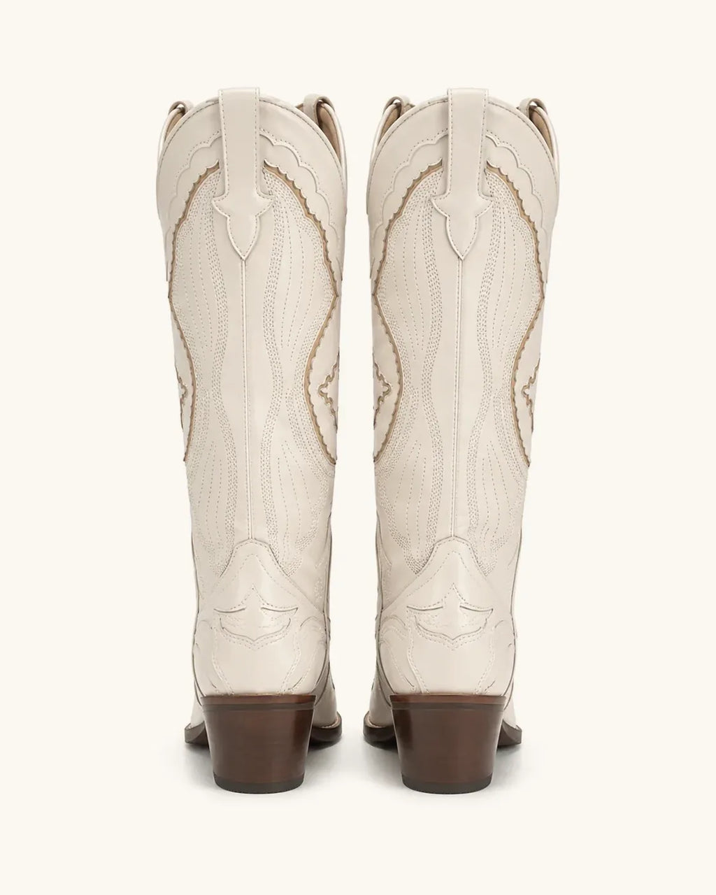 Santiags brodées talon carré femme — Capucine