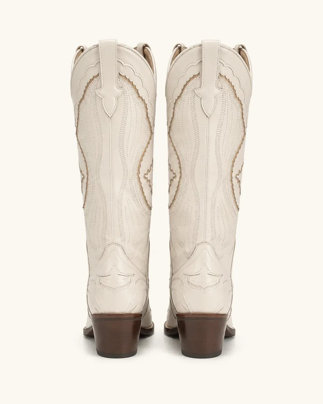Santiags brodées talon carré femme — Capucine