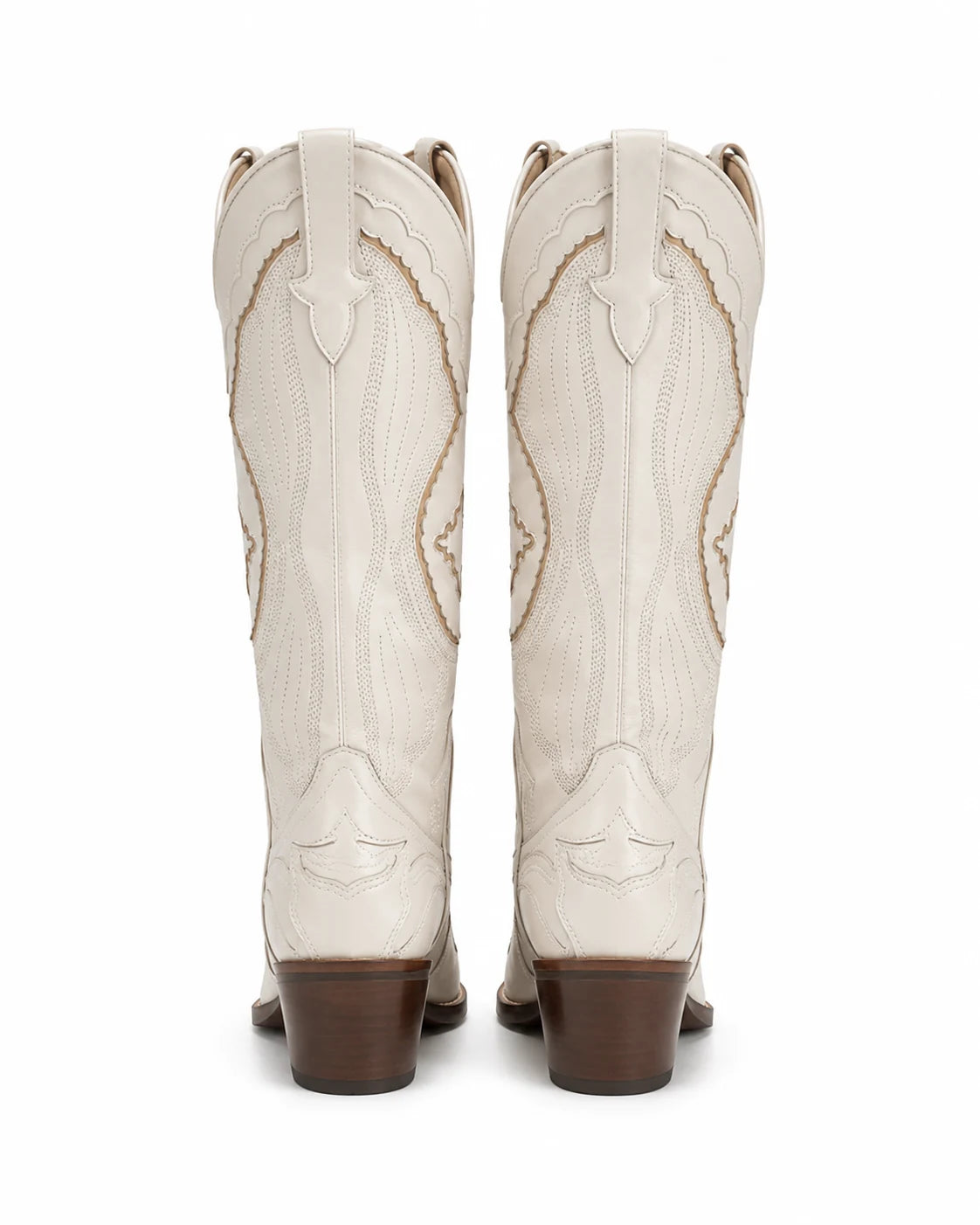 Santiags brodées talon carré femme — Capucine
