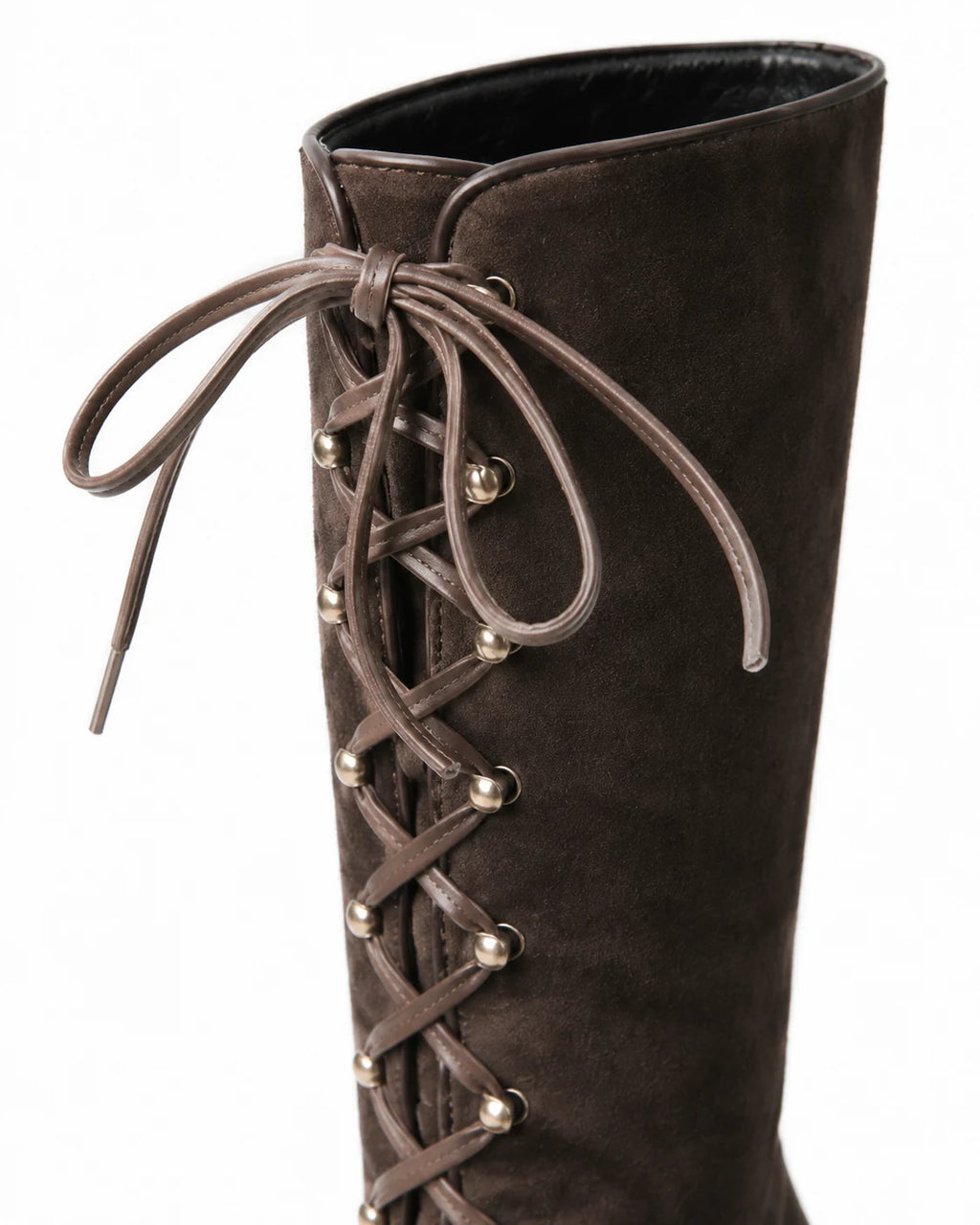 Santiags cavalières daim à lacets femme — Margaux