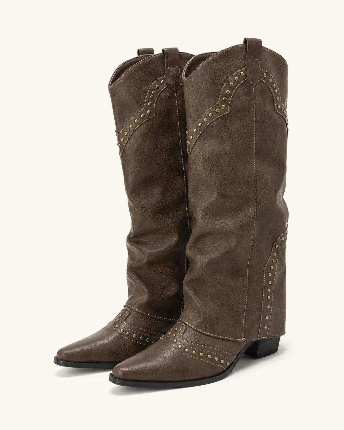 Santiags cowgirl franges talon carré femme — Tess