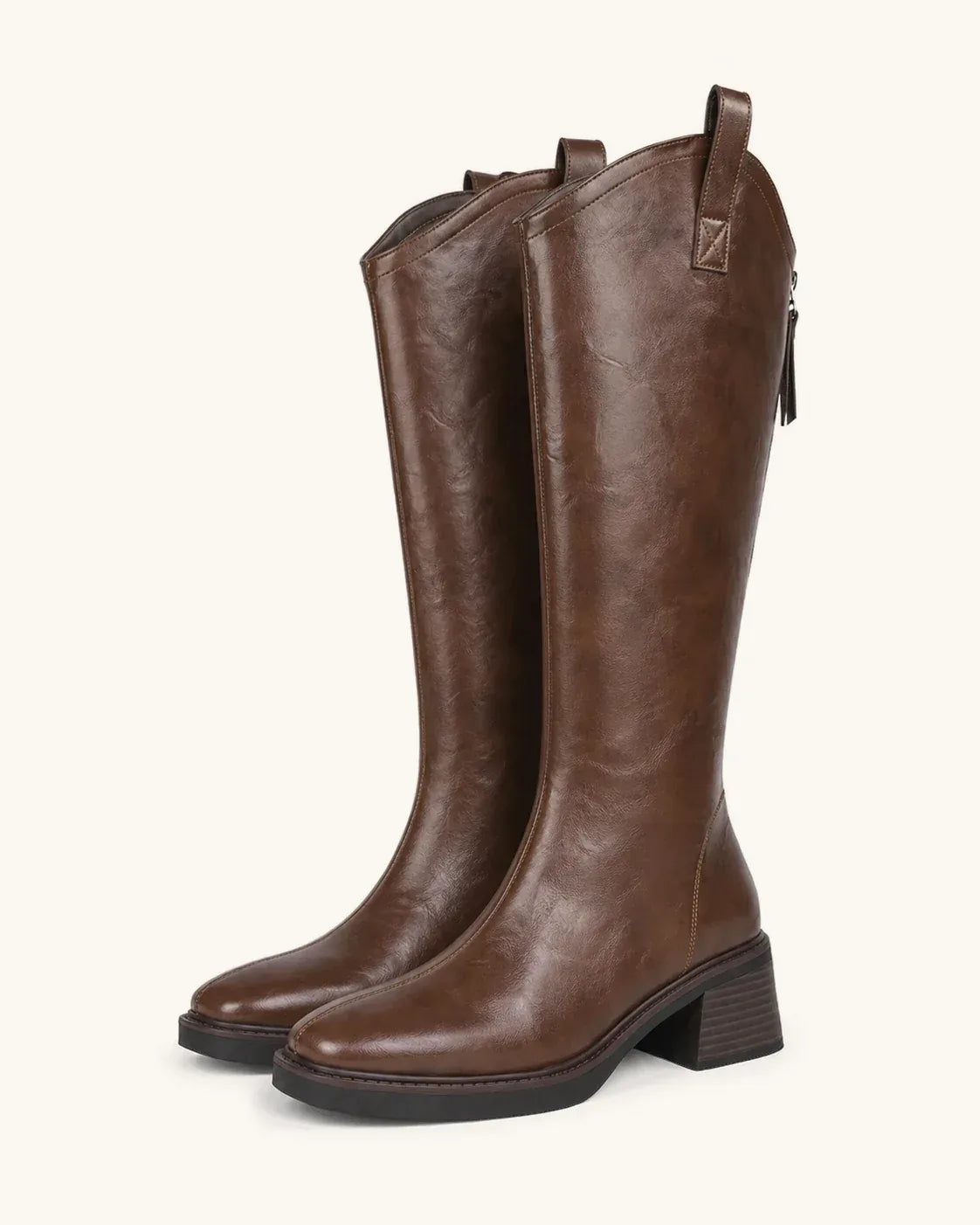 Santiags cuir doublure laine femme — Heidi