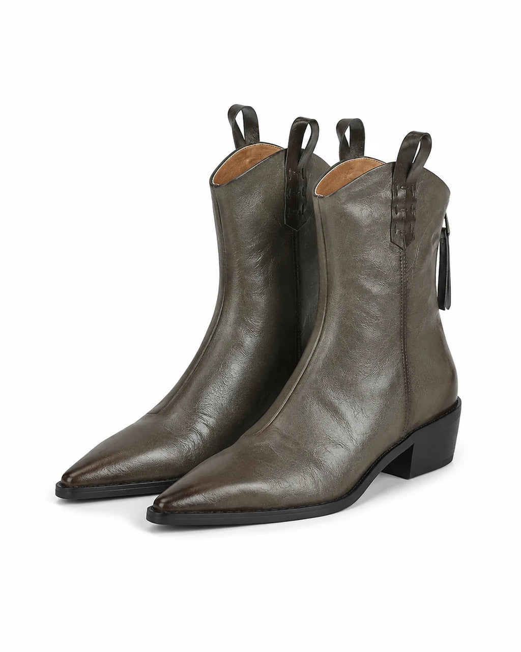 Santiags cuir véritable rétro femme — Faye