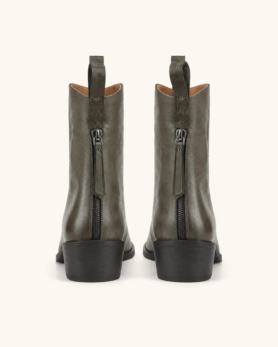 Santiags cuir véritable rétro femme — Faye