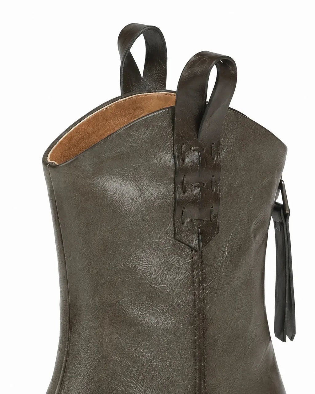 Santiags cuir véritable rétro femme — Faye