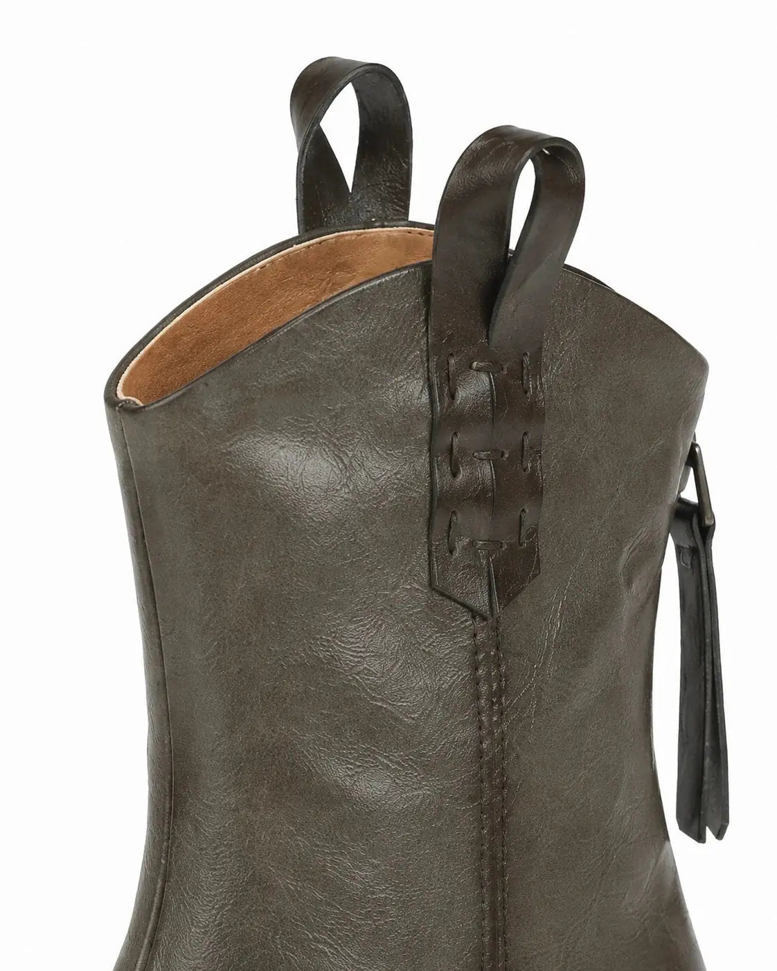 Santiags cuir véritable rétro femme — Faye