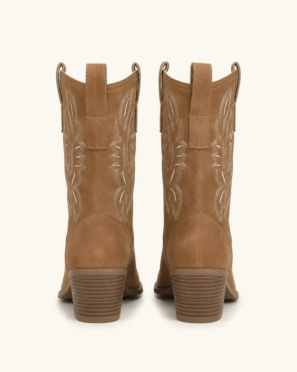 Santiags brodées camel femme — Cali