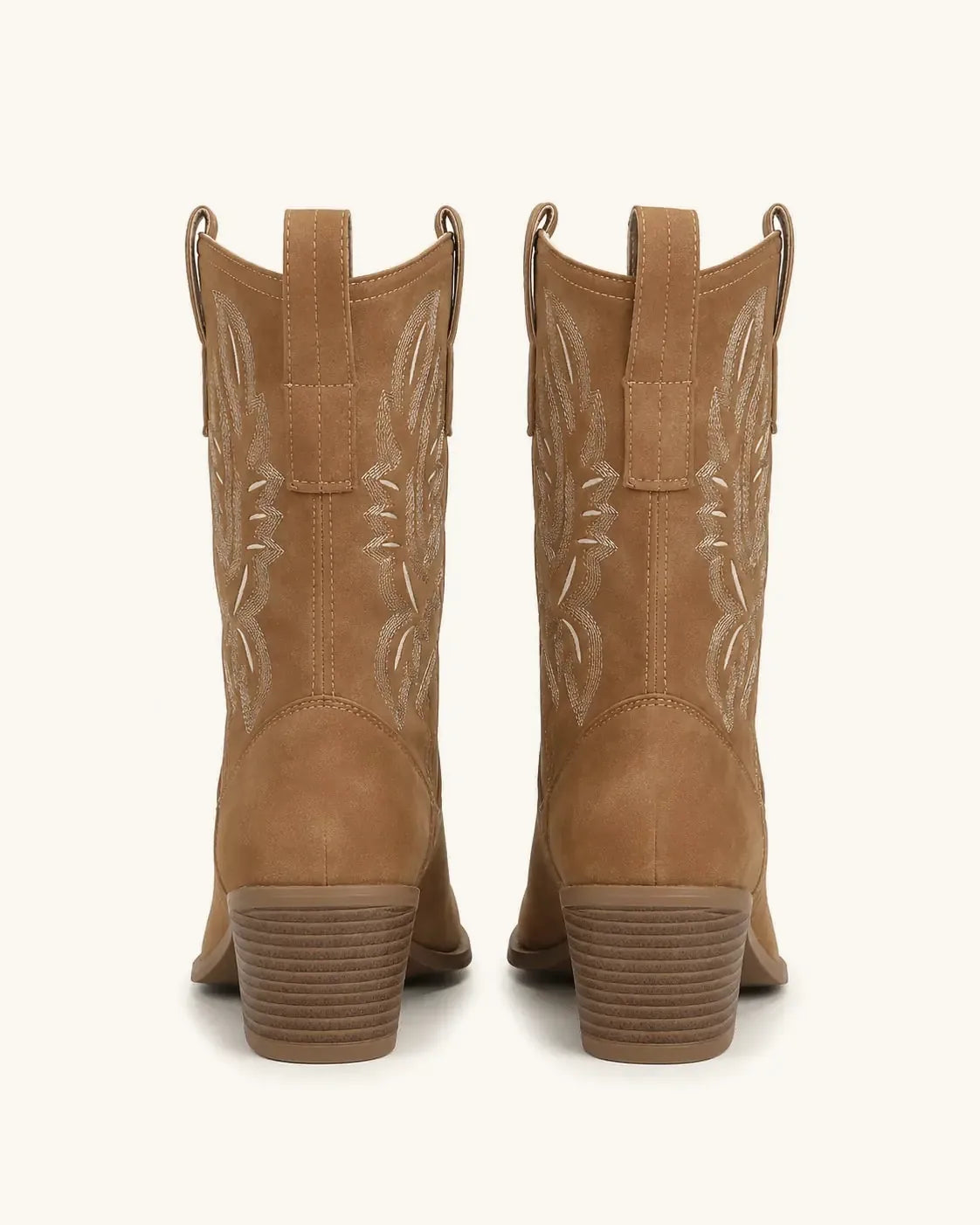 Santiags brodées camel femme — Cali