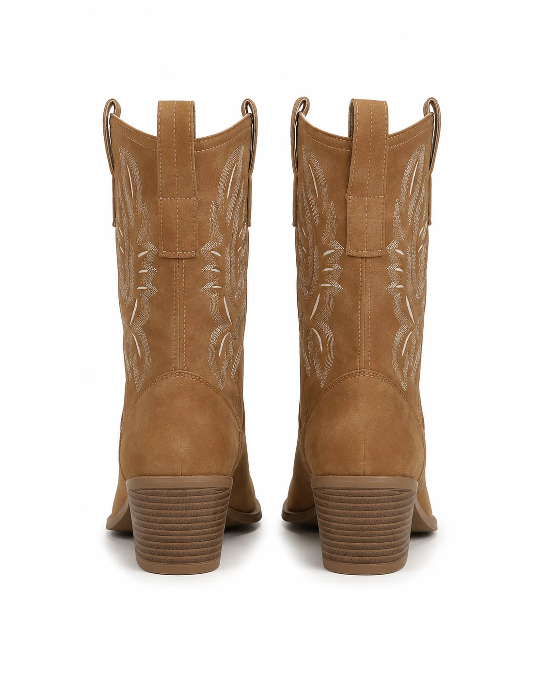Santiags brodées camel femme — Cali