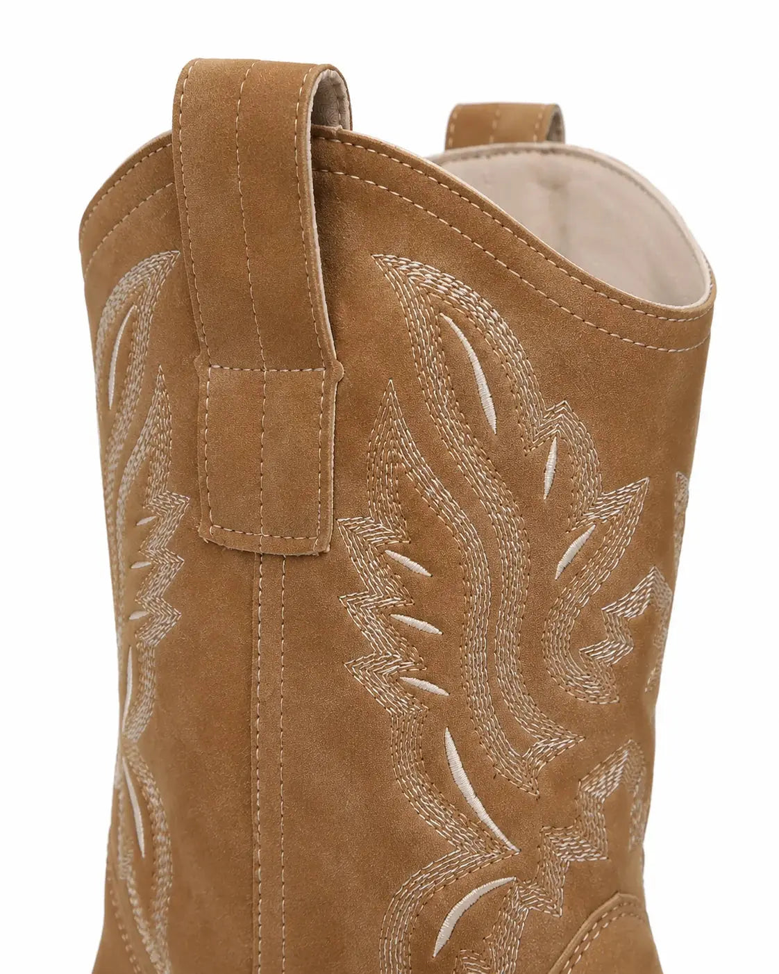 Santiags brodées camel femme — Cali