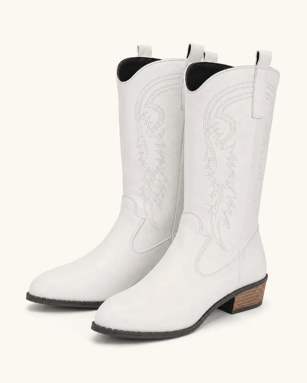 Santiags mi-mollet confort femme — Calie — Abricot