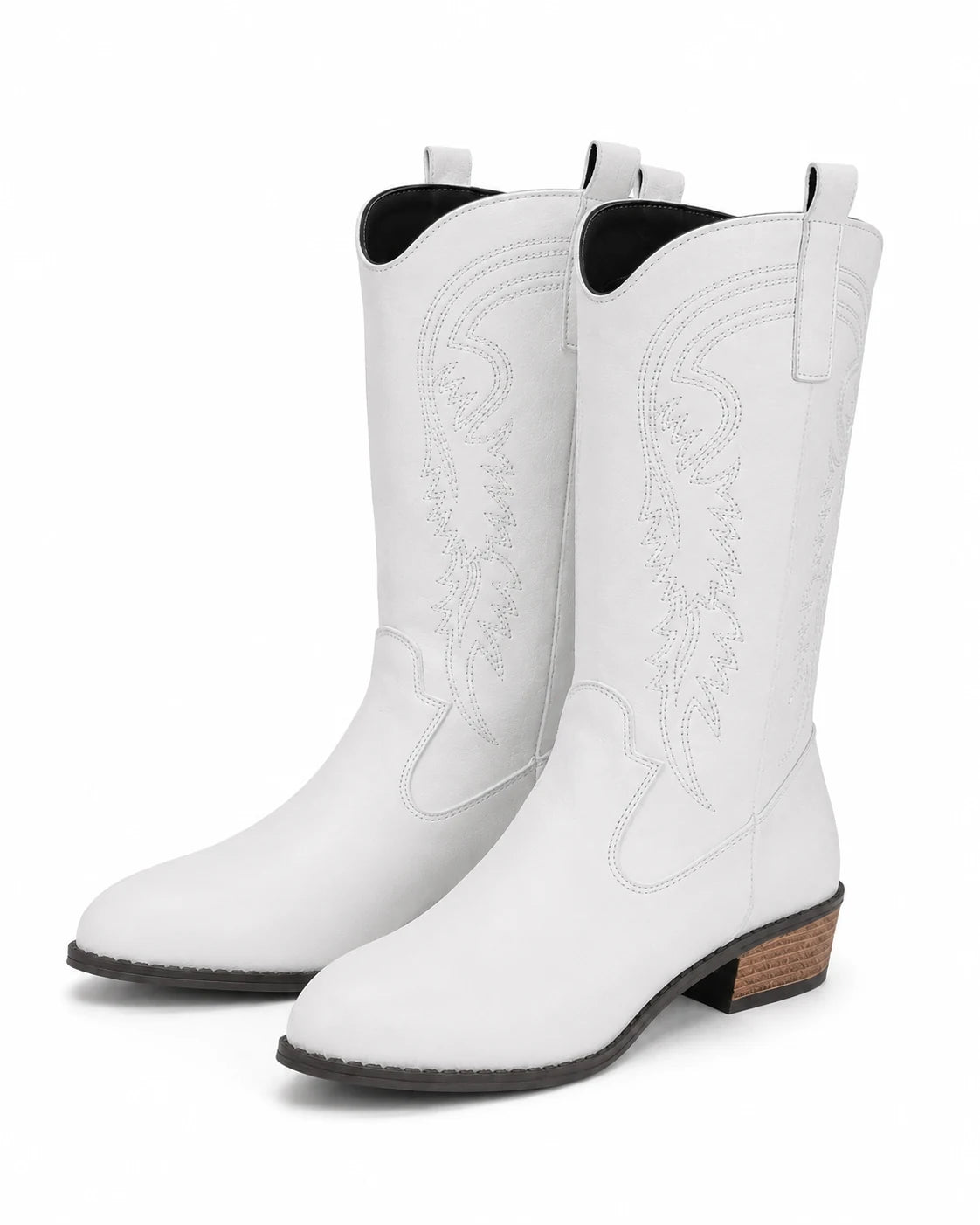 Santiags mi-mollet confort femme — Calie — Abricot