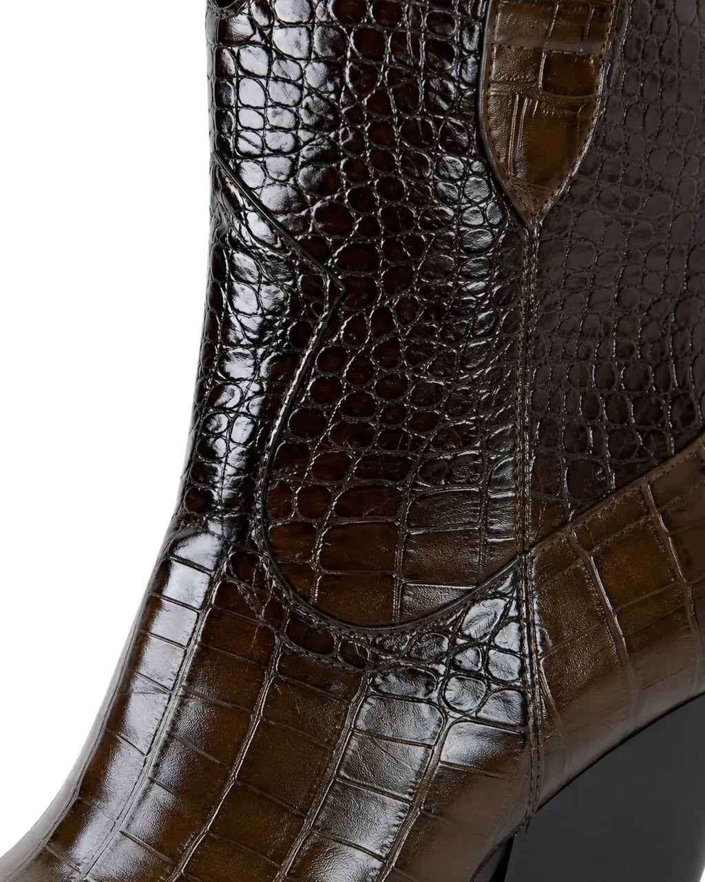 Santiags effet croco à talon femme — Sasha