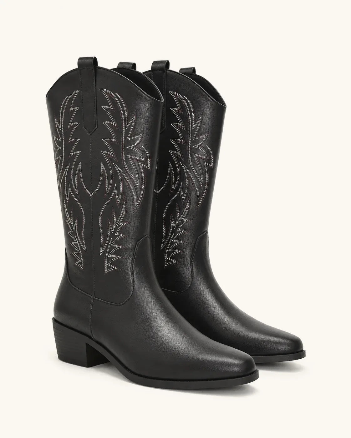 Santiags talon épais vintage femme — Jeanne