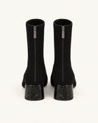 Bottines Victoire noir, vue arrière avec fermeture zip